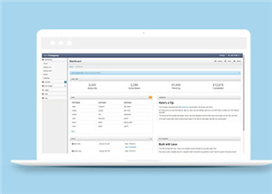 藍色公司Bootstrap后臺源碼模板下載-HTML5模板