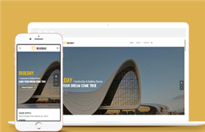 響應式建筑工程設計公司網(wǎng)站HTML5模板-Toy模板網(wǎng)編號9304