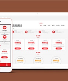 簡約紅色汽車掛牌業(yè)務(wù)服務(wù)HTML5前端模板