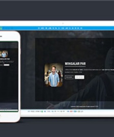 黑色酷炫簡單個人單頁面HTML5模板