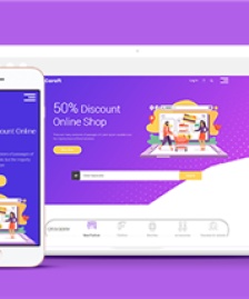 紫色大方通用折扣網(wǎng)上商店網(wǎng)站模板-HTML5模板