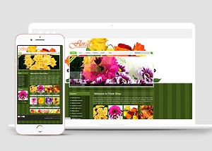 清新花卉圖文展示售賣網(wǎng)店模板-HTML5模板