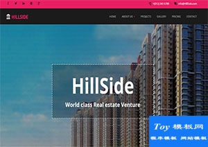 Hillside精致奢華房地產(chǎn)建設(shè)公司首頁網(wǎng)站模板-HTML5模板