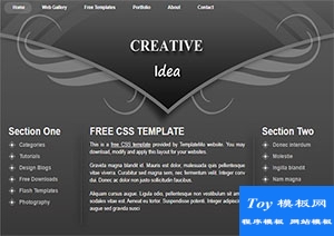 creative idea灰色或黑色三列web網(wǎng)站模板-手機(jī)模板