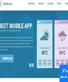Moblie藍(lán)色氣泡移動(dòng)應(yīng)用APP導(dǎo)向式網(wǎng)站模板-HTML5模板