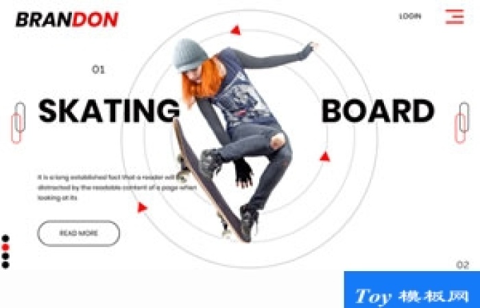 簡潔運動體育產(chǎn)品企業(yè)官網(wǎng)模板-Toy模板網(wǎng)編號17765