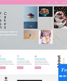 巧克力蛋糕面包房bootstrap模板