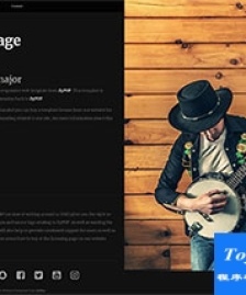 左右分欄全屏web簡歷html5模板
