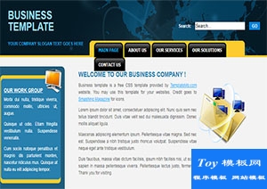 business深藍(lán)色頁(yè)眉世界地圖單頁(yè)網(wǎng)站模板-手機(jī)模板