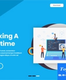 藍(lán)色軟件項(xiàng)目宣傳官網(wǎng)企業(yè)模板-HTML5模板