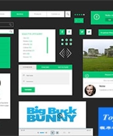 綠色UI界面css3代碼模塊免費(fèi)下載-HTML5模板