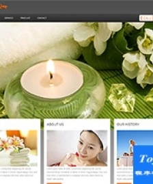 黑色幻燈大圖女性美容spa html5模板