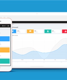 藍色干凈清新HTML5后臺管理網(wǎng)站模板