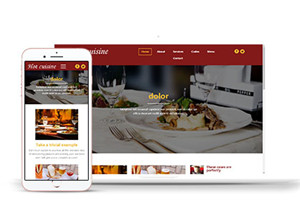 深色美食酒店網(wǎng)站多頁面HTML5模板-HTML5模板