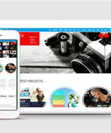 炫彩多頁面窄屏建站公司HTML5模板