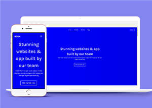 藍(lán)色APP應(yīng)用程序開發(fā)企業(yè)網(wǎng)站模板-HTML5模板