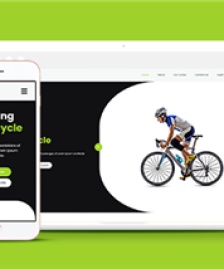 綠色主題寬屏自行車網(wǎng)上商城HTML5模板