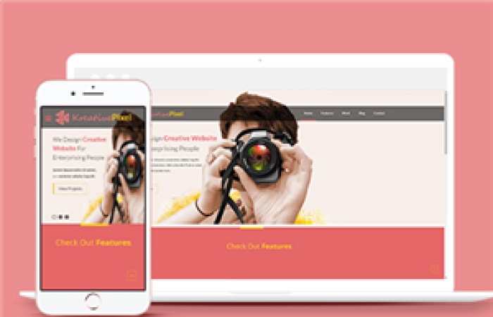 創(chuàng)意清新響應(yīng)式HTML5設(shè)計攝影主題單頁模版-Toy模板網(wǎng)編號16428