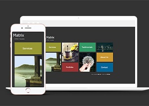 矩陣式分布創(chuàng)意個人工作室作品集服務(wù)展示HTML5模板-HTML5模板