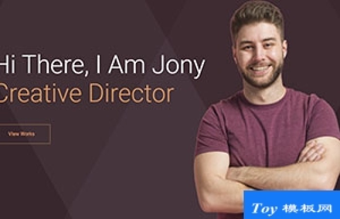 Jony棕色ui電子商務人員個人簡介響應式網站模板-Toy模板網編號16928