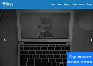 retro現(xiàn)代外觀簡約設計多用途平面圖標網站模板-HTML5模板