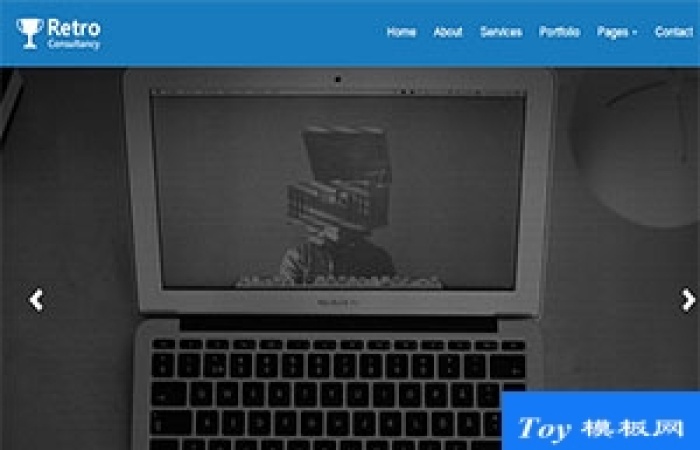 retro現(xiàn)代外觀簡約設計多用途平面圖標網站模板-Toy模板網編號17348