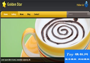 golden star簡約博客主題單頁網(wǎng)站模板-HTML5模板
