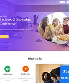 精品紫色漸變商務咨詢公司網(wǎng)站模板-HTML5模板
