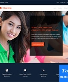 簡潔在線網(wǎng)教課堂響應(yīng)式網(wǎng)站模板