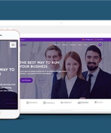 紫色大氣企業(yè)商務(wù)代理HTML5網(wǎng)站模板-HTML5模板