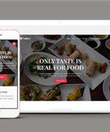 精美響應式美食餐廳HTML5網站模板