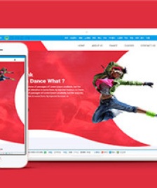 紅色跳舞愛好者展示網(wǎng)站多頁面HTML5模板