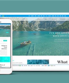 淺藍(lán)色冒險旅游多頁面網(wǎng)站HTML5模板