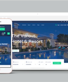 高級旅游酒店英文滑動HTML5網(wǎng)站模板