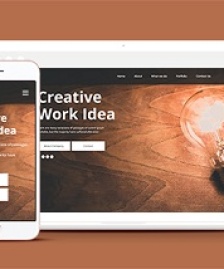 棕色模板創(chuàng)意設(shè)計(jì)工作室自舉類別網(wǎng)站模板-HTML5模板