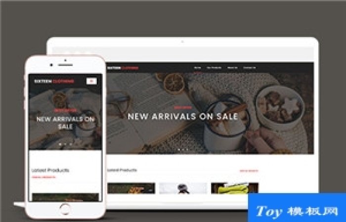Clothing新品服裝搶購(gòu)發(fā)布web頁(yè)面網(wǎng)站模板-Toy模板網(wǎng)編號(hào)17670