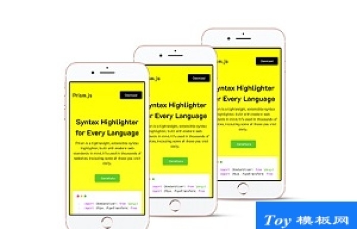 Highlighter高亮js插件開源官網模板-Toy模板網編號18250