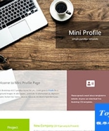 扁平化Mini個人求職簡歷介紹html5模板