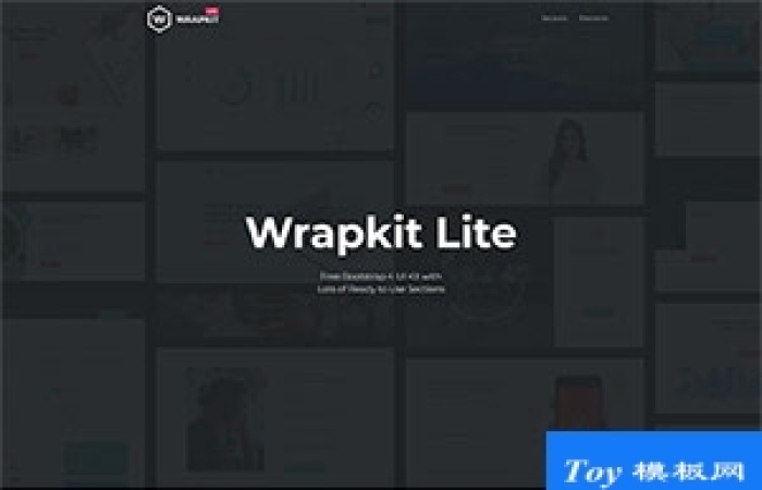 Free Bootstrap 4 UI Kit響應(yīng)式前端框架模板-Toy模板網(wǎng)編號(hào)18630