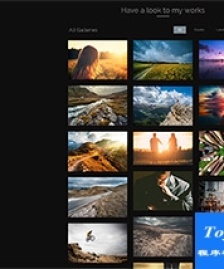 Photograph黑色攝影圖庫展html5模板