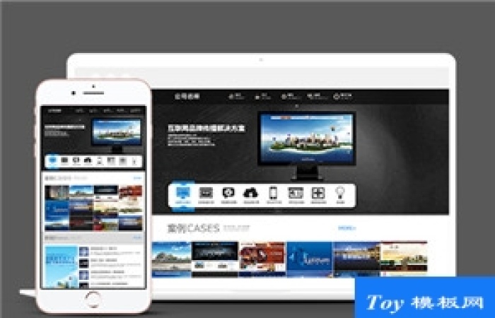 大氣網(wǎng)站建設(shè)公司企業(yè)網(wǎng)站模板-Toy模板網(wǎng)編號(hào)19589