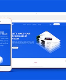 藍(lán)色手機(jī)應(yīng)用設(shè)計(jì)網(wǎng)站模板下載-HTML5模板