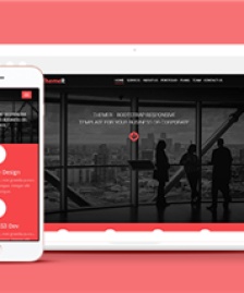 紅色響應(yīng)式電腦科技公司單頁(yè)網(wǎng)站模板-HTML5模板