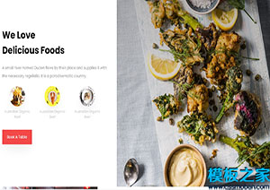 kusina幾何健康食品主題餐廳bootstarp網(wǎng)站模板-HTML5模板