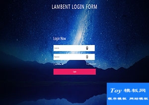 Lambent藍(lán)黑色星空登錄表單web網(wǎng)站模板-手機(jī)模板