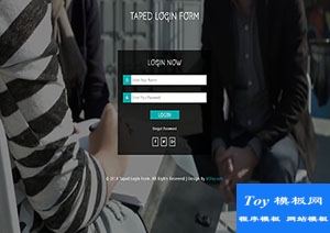 TAPED黑色創(chuàng)意登錄表格單頁網(wǎng)站模板-手機模板