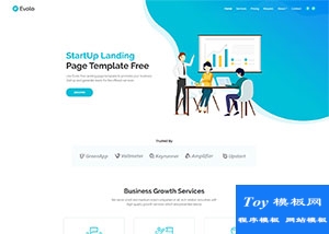 evolo商務(wù)初創(chuàng)公司登陸頁bootstrap模板-手機(jī)模板
