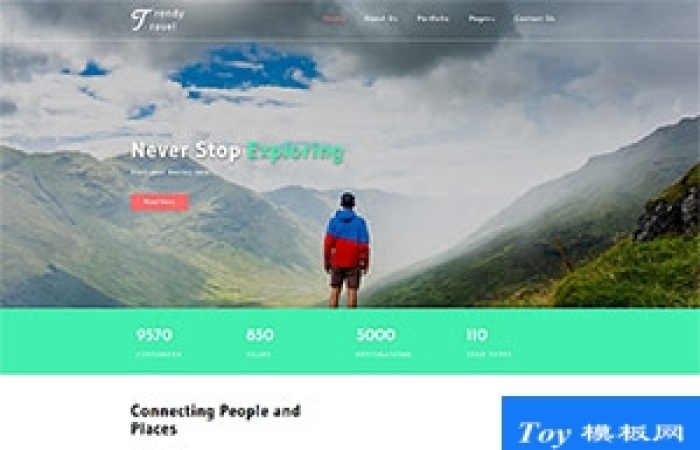 個人徒步旅行日記html5模板-Toy模板網(wǎng)編號18731