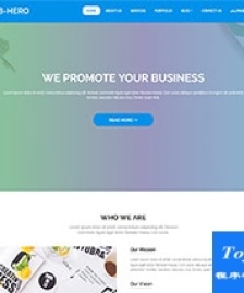 漂亮藍(lán)色商業(yè)幻燈廣告設(shè)計公司模板-HTML5模板