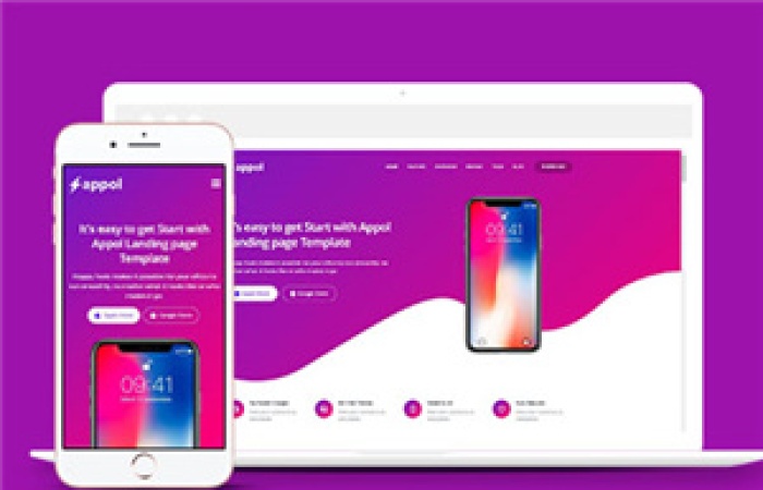 簡約公司APP官方展示HTML網(wǎng)頁模板下載-Toy模板網(wǎng)編號6592